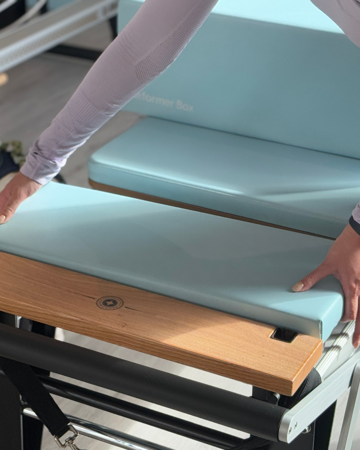 Pilates reformer and apparatus detail at the Selah studio